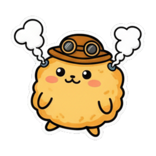 Cheering with pom-poms. Steampunk Fluffball Adventures sticker for expressive chats and social replies.