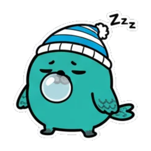 戴着睡帽打盹 Cute Chef Seal Stickers sticker for expressive chats and social replies.