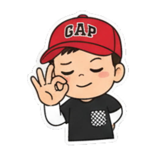 Q版男孩比OK手势 Chibi Boy Expressive Stickers sticker for expressive chats and social replies.