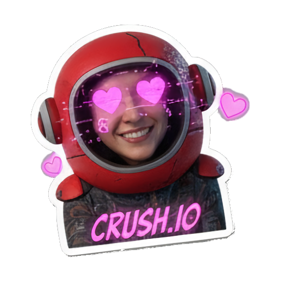 宇航员女性成就解锁“ACHIEVEMENT UNLONCKED!” Cyberpunk Tech Emotions sticker for expressive chats and social replies.