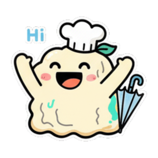 可爱厨师挥手问好 Doughy Chef's Daily Life sticker for expressive chats and social replies.