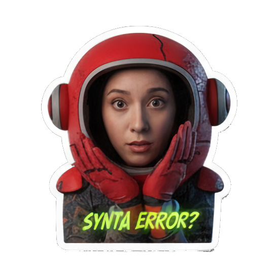 宇航员女性大笑搞怪“LOOLOL!” Cyberpunk Tech Emotions sticker for expressive chats and social replies.