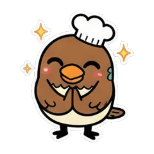 惊喜小鸟闪闪发光 Chef Bird Stickers sticker for expressive chats and social replies.
