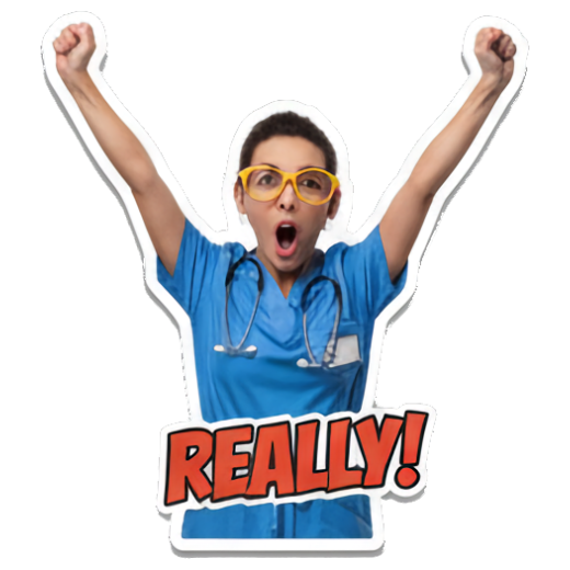从“LOL”到“HELP”全方位情感。 Medical Pro Emotions sticker for expressive chats and social replies.