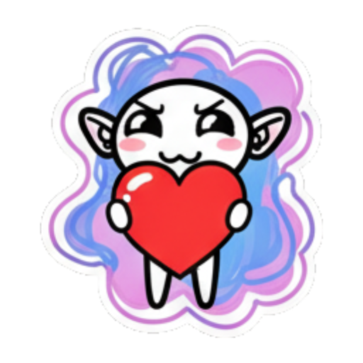 抱着爱心表达爱意 Chibi Elf Expressive Pack sticker for expressive chats and social replies.