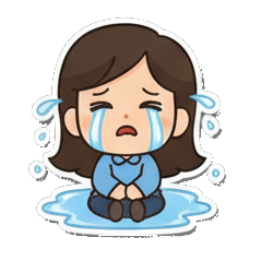疑惑不解思考 Cute Girl Daily Mood sticker for expressive chats and social replies.