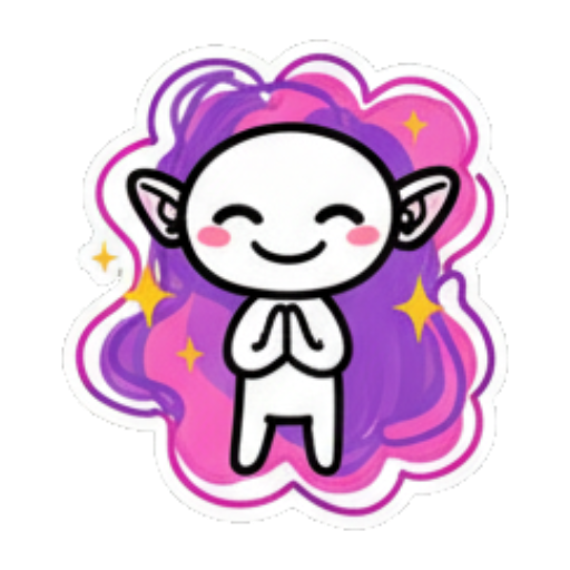 双手合十，心怀感激 Chibi Elf Daily Mix sticker for expressive chats and social replies.