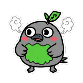 生气冒烟 Chibi Leaf Bird Stickers sticker for expressive chats and social replies.