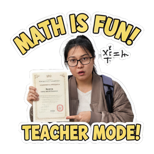 女老师在课堂上进行教学互动。 Teacher's School Life sticker for expressive chats and social replies.