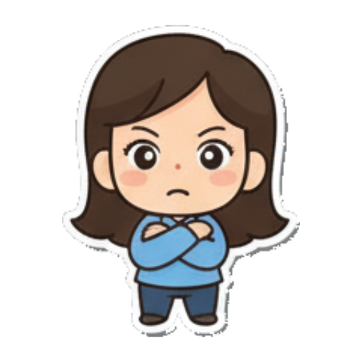 双手合十祈祷 Cute Girl Daily Mood sticker for expressive chats and social replies.