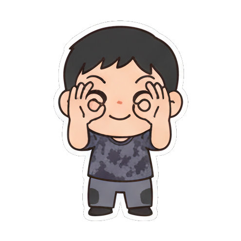 害羞男孩捂眼偷看 Chibi Boy Expressive Stickers sticker for expressive chats and social replies.