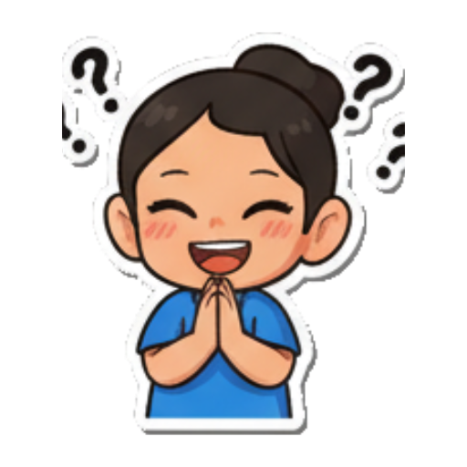 Confused expression with question marks. Chibi Girl Daily Emotions sticker for expressive chats and social replies.