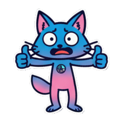 开心竖起大拇指点赞 Peace Cat's Daily Moods sticker for expressive chats and social replies.