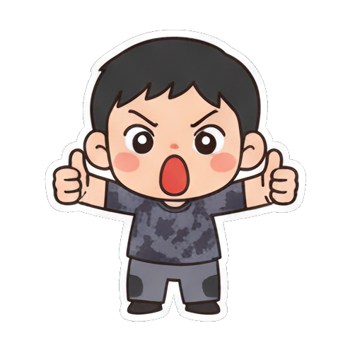 竖起大拇指表示赞同 Chibi Boy Expressive Stickers sticker for expressive chats and social replies.