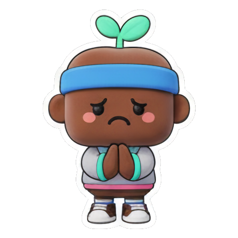双手合十祈祷感恩 Coie's Sprout Expressions sticker for expressive chats and social replies.
