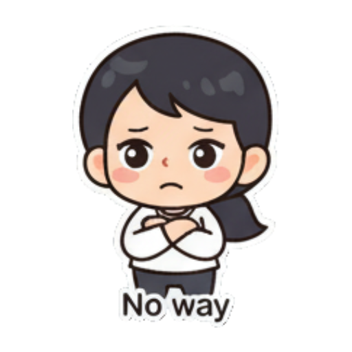 Sticker 4 from AI Sticker Pack, designed for expressive chats, social replies, and everyday reactions.