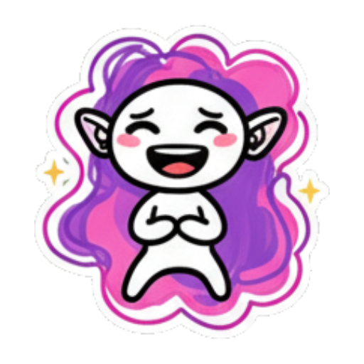 开怀大笑，非常开心 Chibi Elf Daily Mix sticker for expressive chats and social replies.