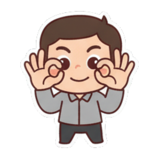 比出OK手势的可爱男孩 Chibi Guy Daily Expressions sticker for expressive chats and social replies.