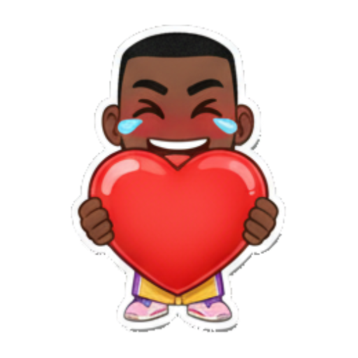 Blushing and embarrassed Chibi Basketball Star sticker for expressive chats and social replies.