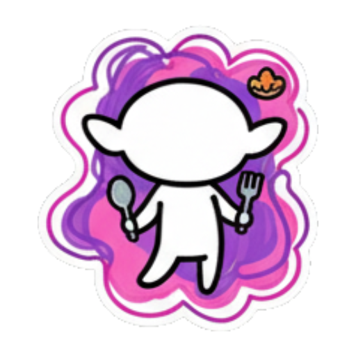 拿着刀叉，准备吃饭 Chibi Elf Daily Mix sticker for expressive chats and social replies.