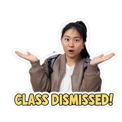 老师摊手表示无奈，“LATE AGAIN!”。 Teacher's School Life sticker for expressive chats and social replies.