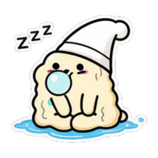 困倦厨师打瞌睡 Cute Chef Blob sticker for expressive chats and social replies.