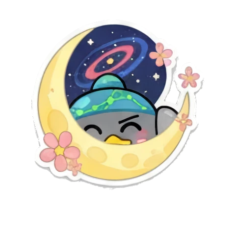 指引方向贴纸 Little Gray Hat's Daily Moods sticker for expressive chats and social replies.