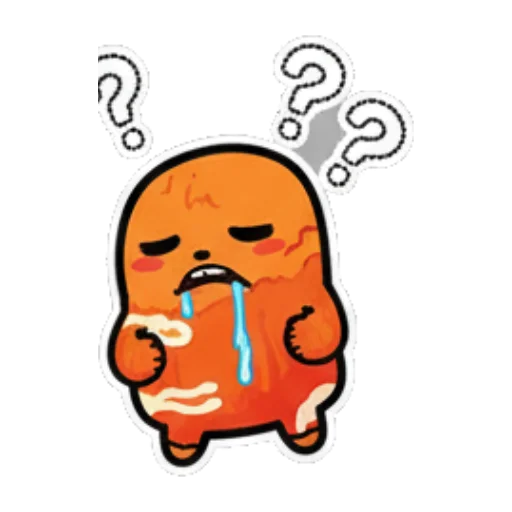竖起大拇指表示赞同 Orange Blob Expressive Stickers sticker for expressive chats and social replies.