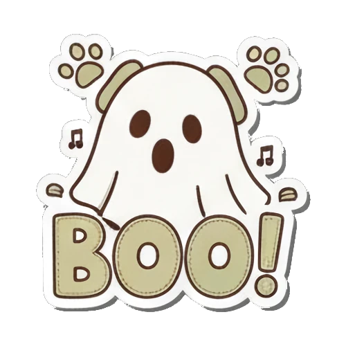 搞怪幽灵喊BOO! Vibrant Girl's Daily sticker for expressive chats and social replies.