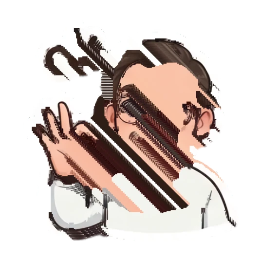 Man with beard and glasses making an okay hand gesture Gentle Bearded Man Daily sticker for expressive chats and social replies.