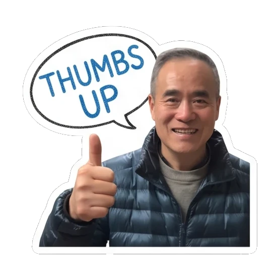 Dad looking angry Cheerful Dad Daily Life sticker for expressive chats and social replies.