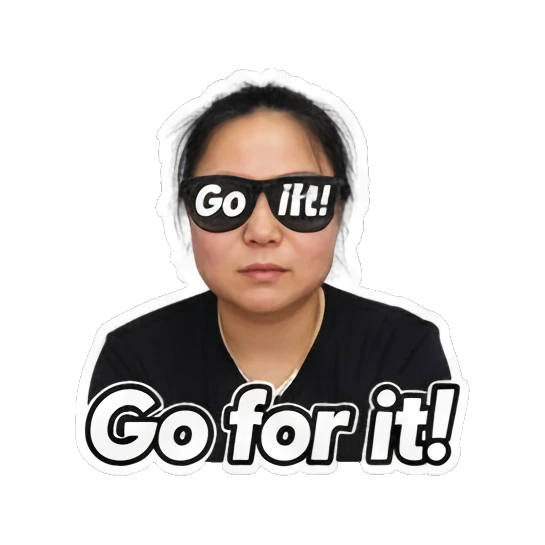 元气少女形象 Energetic Asian Girl Daily sticker for expressive chats and social replies.