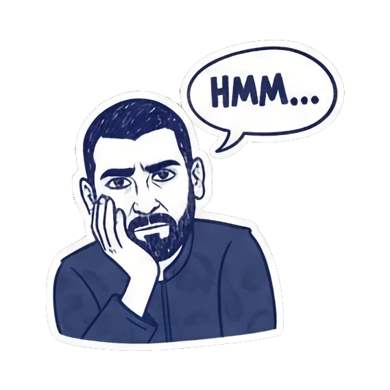点赞哭泣大笑喊叫 Expressive Guy Stickers sticker for expressive chats and social replies.