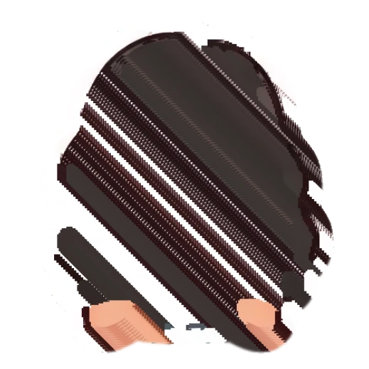 Curly-haired girl making a heart shape with hands and heart eyes Curly Haired Girl Daily Life sticker for expressive chats and social replies.