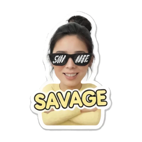 庆祝胜利的女孩 Modern Girl Expressions sticker for expressive chats and social replies.