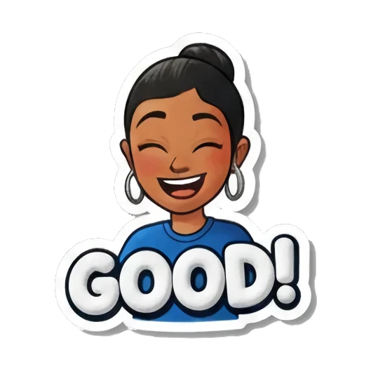 女孩点赞好评 Playful Girl Expressions sticker for expressive chats and social replies.