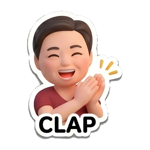鼓掌喝彩的麻将玩家 Mahjong Master Daily sticker for expressive chats and social replies.