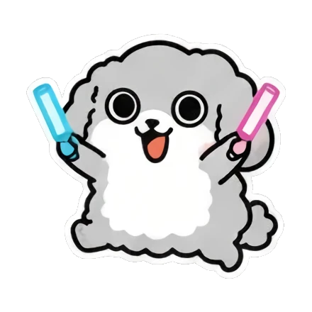 狗狗捂脸害羞 Cute Fluffy Dog Stickers sticker for expressive chats and social replies.