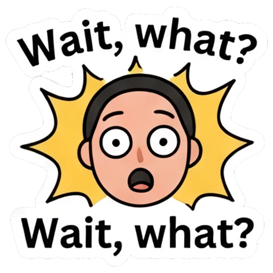 Boy looking shocked with wide eyes and a starburst background. Daily Mood Doodle Boy sticker for expressive chats and social replies.