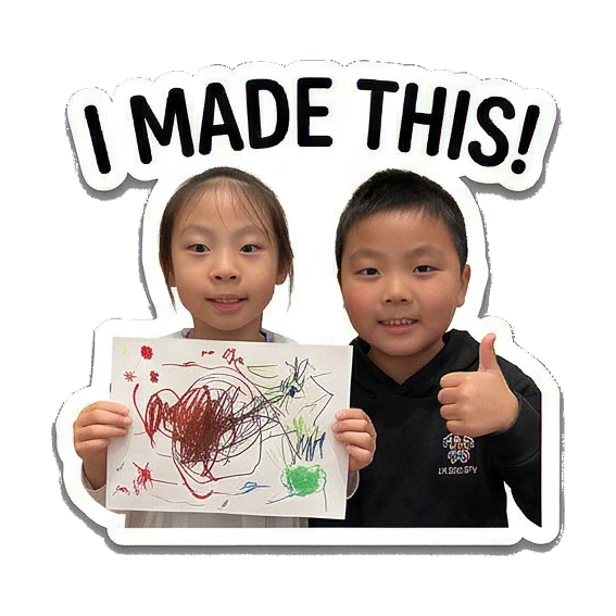 pointing finger forward Siblings Daily Life sticker for expressive chats and social replies.