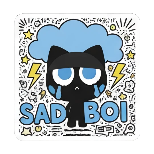 涂鸦艺术风格 Doodle Cat Expressions sticker for expressive chats and social replies.