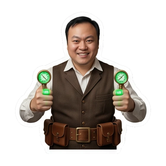 pointing go away Steampunk Gentleman Adventures sticker for expressive chats and social replies.