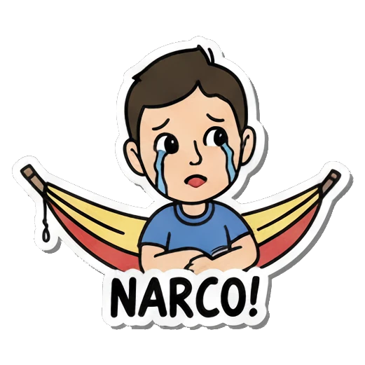 sleeping in hammock Summer Boy Adventures sticker for expressive chats and social replies.