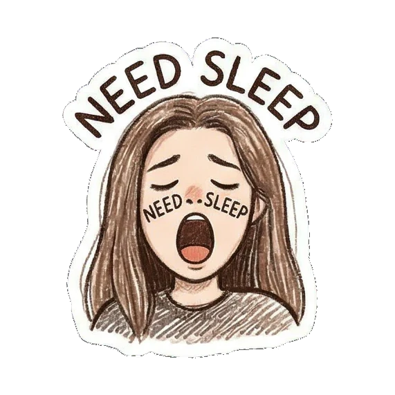 欢呼胜利的姿态 Daily Doodle Girl sticker for expressive chats and social replies.