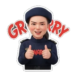 比心难过 Uniformed Girl's Daily Moods sticker for expressive chats and social replies.
