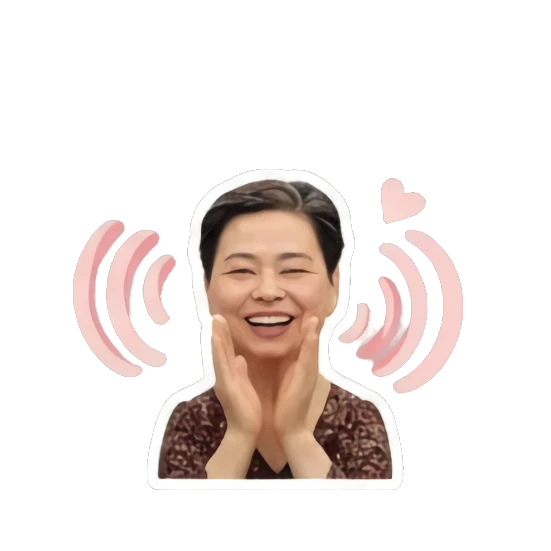 mother shouting go Cheerful Middle-Aged Mom sticker for expressive chats and social replies.