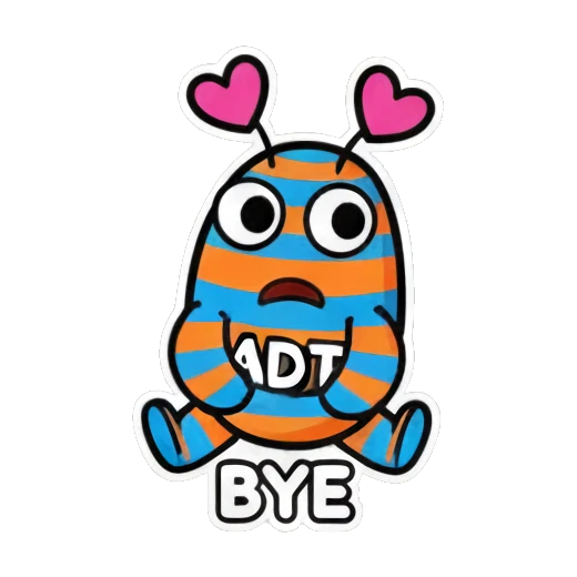 天啊表情 Striped Monster's Mood Diary sticker for expressive chats and social replies.