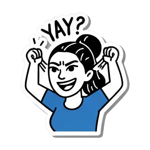 女孩比心LOVE Pop Art Girl Expressions sticker for expressive chats and social replies.