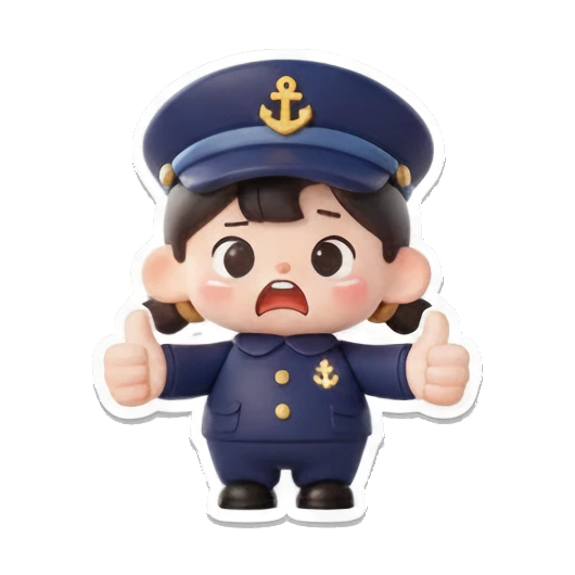 水手女孩竖起大拇指 Chibi Sailor's Daily Expressions sticker for expressive chats and social replies.