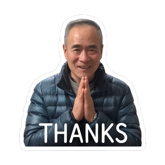 Dad making a heart gesture Cheerful Dad Daily Life sticker for expressive chats and social replies.